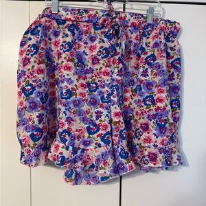 SHEIN Floral Pajama short - Blue and Pink